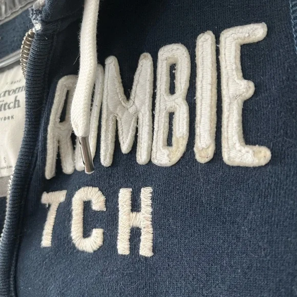 Vintage Abercrombie and Fitch Zip Up Hoodie Y2K Size S - Picture 3 of 8